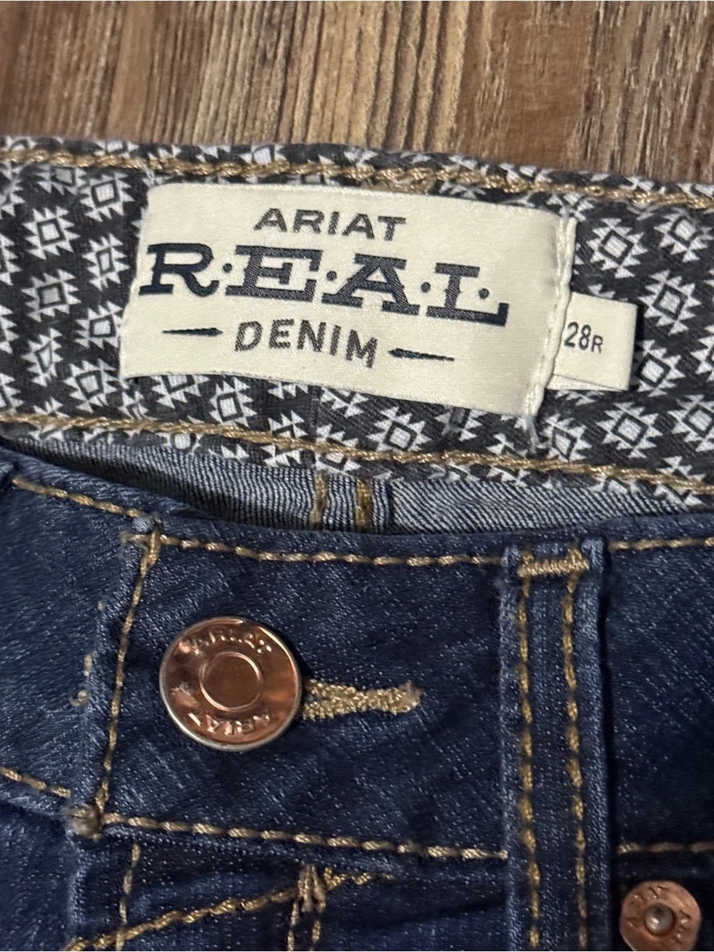 Ariat Real Perfect Rise Rosa Boot Jeans Women's 28R Western Fit in Lita Wash Den